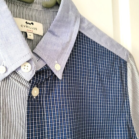 CYRILLUS Paris Boys Gingham Check and Stripe Shirts - Picture 3 of 9
